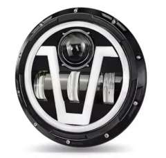 Headlight LED Panel H19 – 7 Inch – V Shape – White Yellow DRL – Motorcycle Jeep