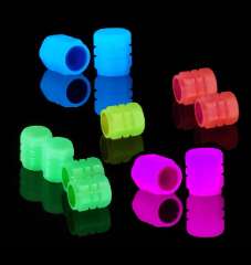 Luminous Tire Valve Caps Motorcycle Bike Wheel Nozzle Dustproof Tyre Valve Stem Fluorescent Night Glowing Car Decor